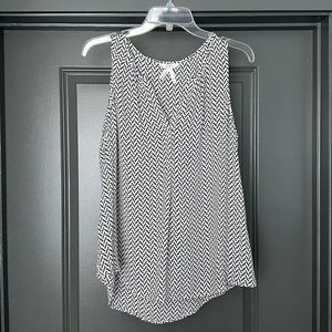 Black and white blouse